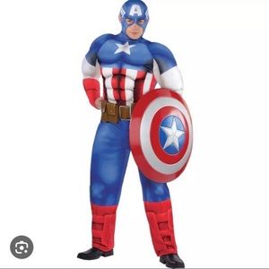 Captain America adult muscle costume